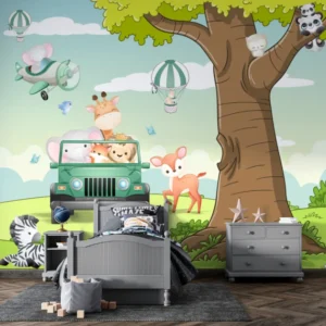 Papel de Parede Mágico - Passeio na Floresta do Animais