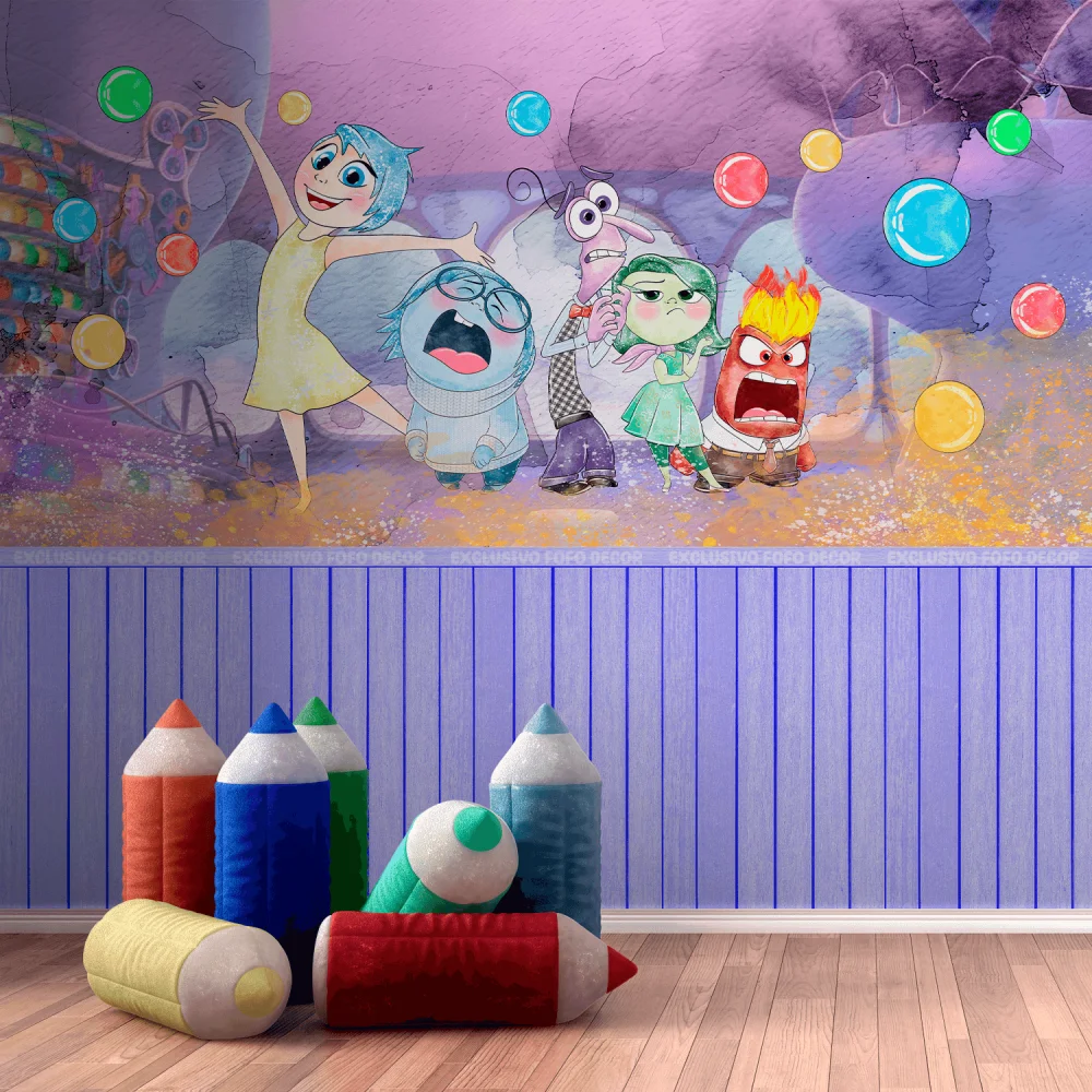 Decoração de quarto infantil com Papel de Parede Divertidamente