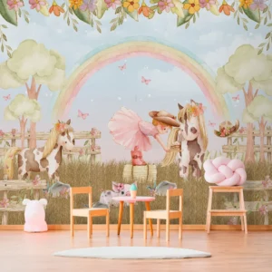 papel-de-parede-fazendinha-infantil-arco-iris-animais-aquarela-fofo-papeis-de-parede