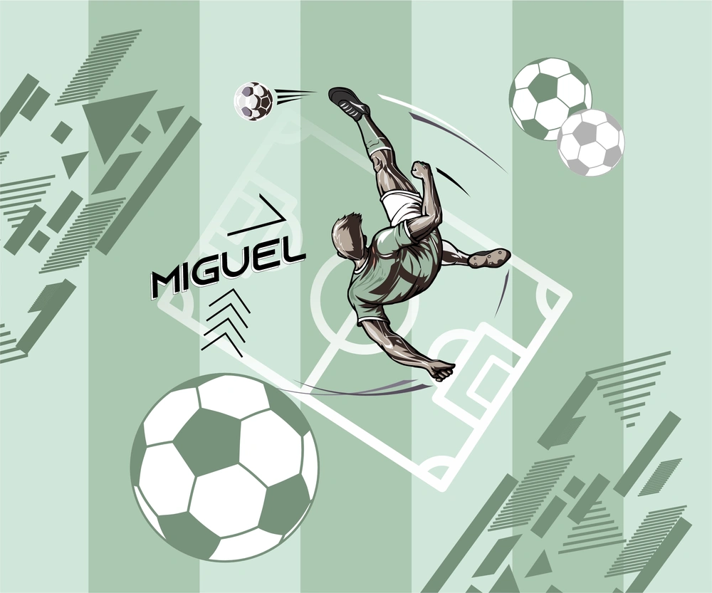 papel de parede infantil futebol em tons verdes para quarto de menino ideias para masculino