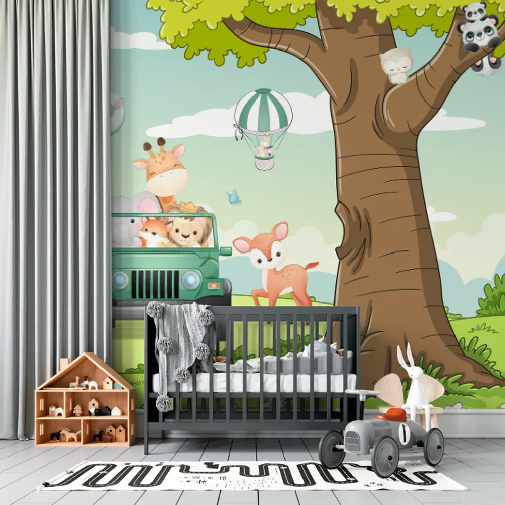 Papel de Parede Mágico - Passeio na Floresta do Animais