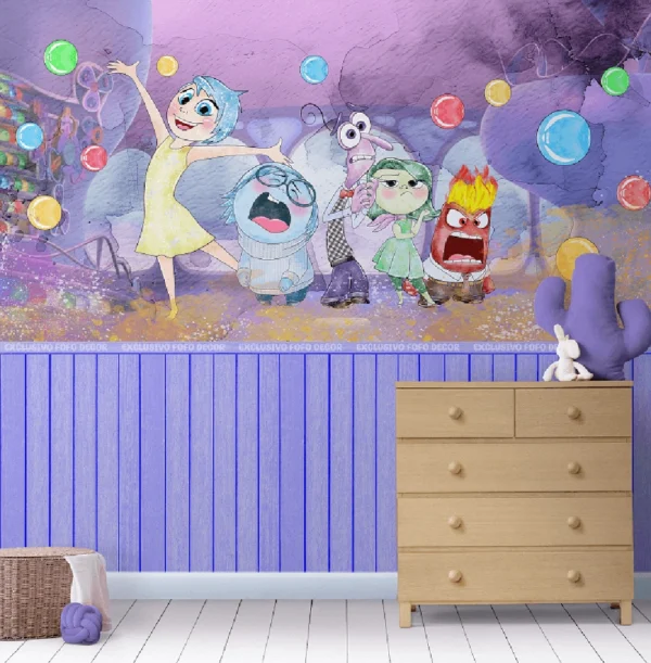 Papel de Parede Tema Divertidamente para quarto infantil