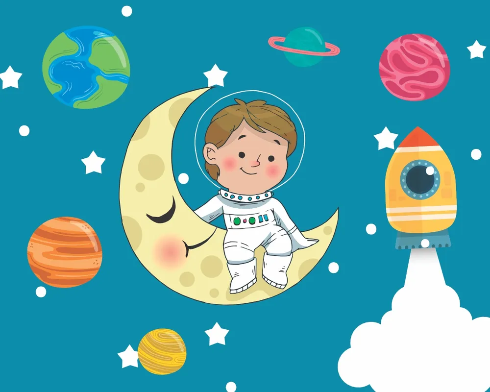 papel-de-parede-infantil-planetas-e-astronauta