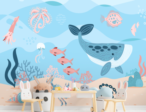 Vida no Oceano: Uma Decoração Encantadora para Quartos Infantis