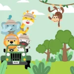 Papel de Parede Infantil Aventura no Safari