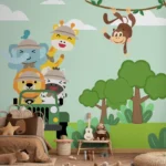 Papel de Parede Infantil Aventura no Safari