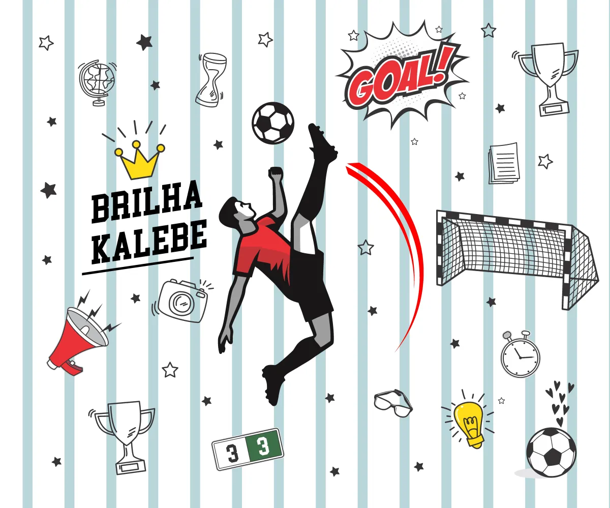 Papel de Parede Futebol Jogador Bicicleta - Gol de Placa