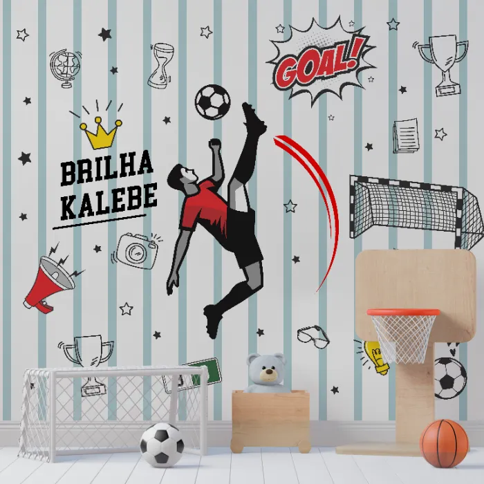 Papel de Parede Futebol Jogador Bicicleta - Gol de Placa