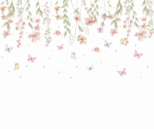 Papel de Parede Jardim Invertido Encantado Aquarela