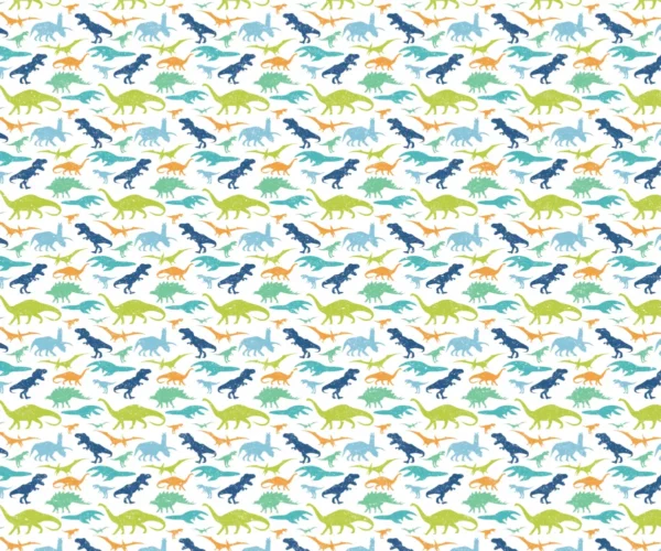 Papel de Parede Infantil Dinossauros Coloridos