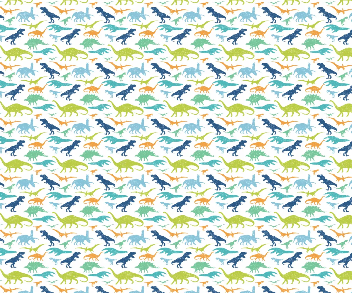 Papel de Parede Infantil Dinossauros Coloridos