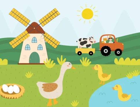 Papel de Parede Fazendinha Feliz Child - Diversão no Campo