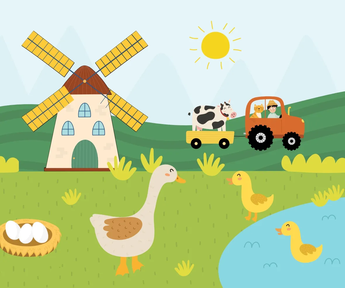 Papel de Parede Fazendinha Feliz Child - Diversão no Campo