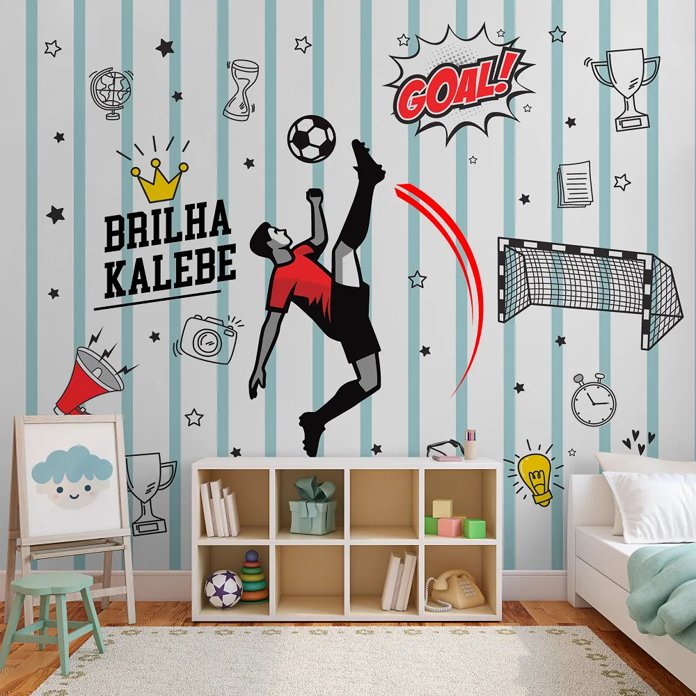 Papel de Parede Futebol Jogador Bicicleta - Gol de Placa