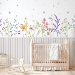 Papel de Parede Floral Delicado com Fundo Suave