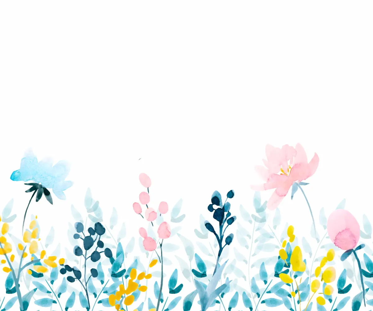 Papel de Parede Floral Aquarela Delicado