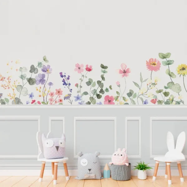 Papel de Parede Floral Aquarela Delicado