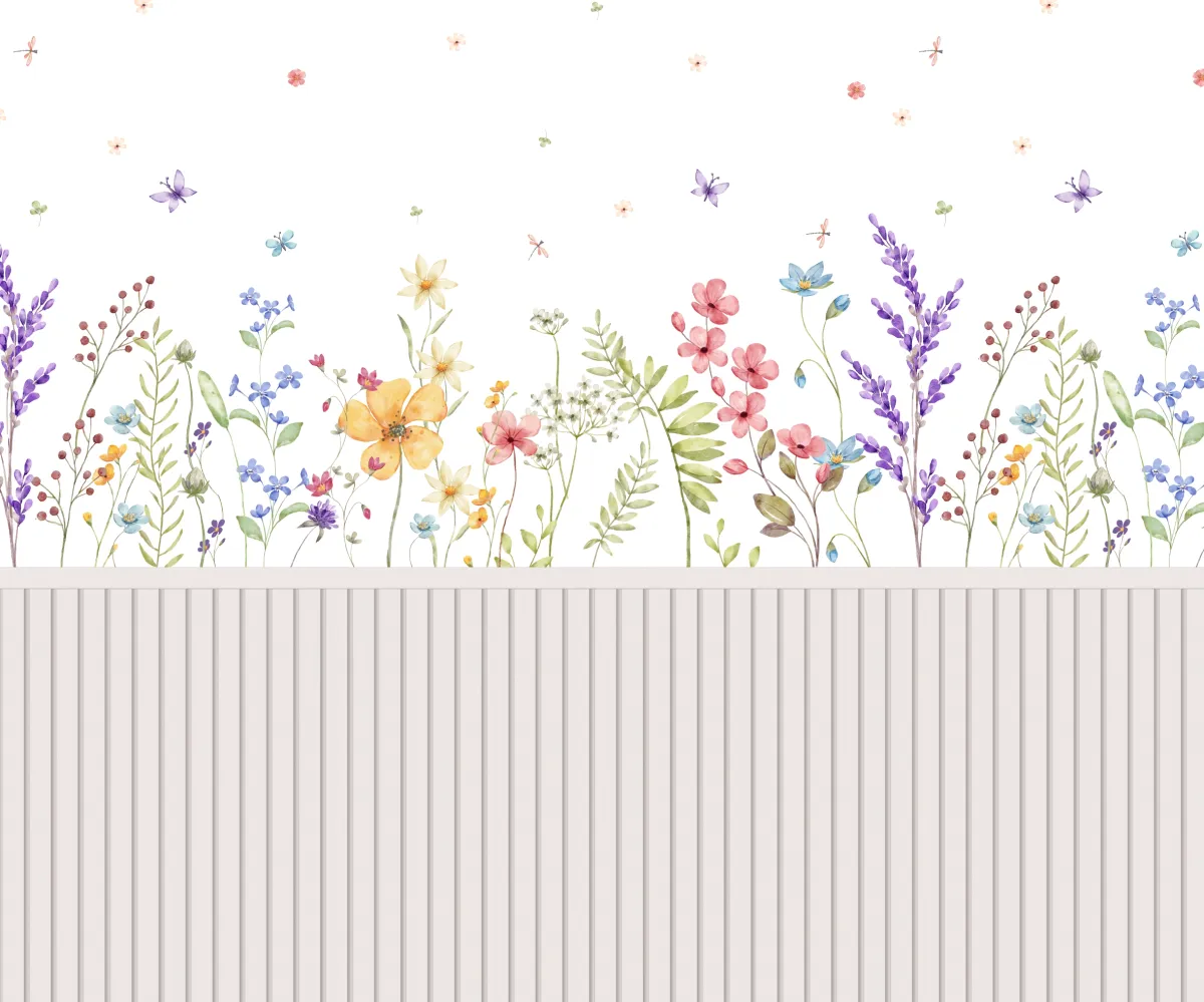 Papel de Parede Floral Delicado com Fundo Suave
