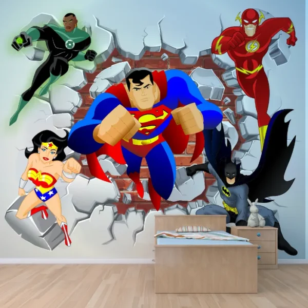 Papel de Parede Liga da Justiça Quebrando a Parede