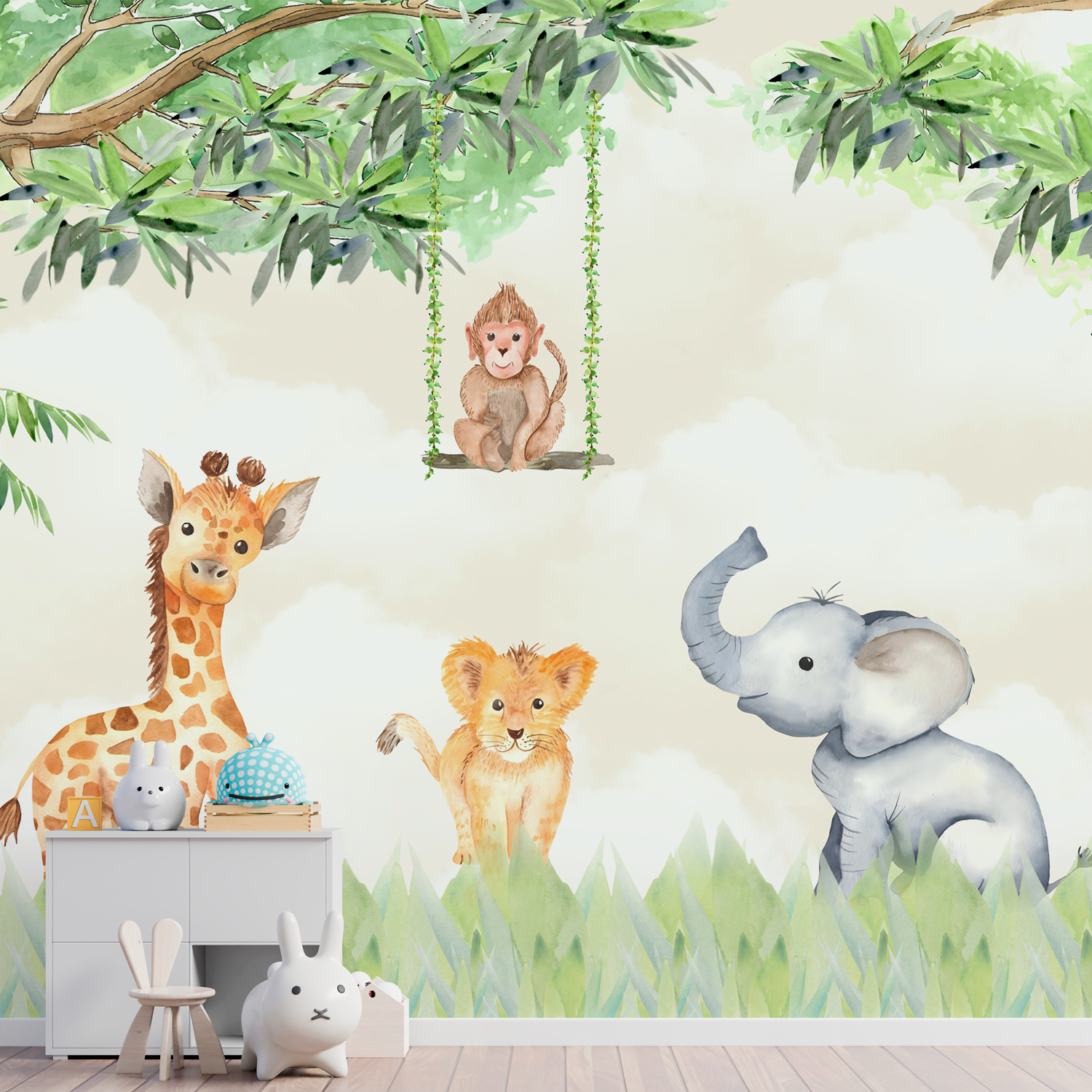 Papel de Parede Animais na Selva - Decore o Quarto com Aventura e Diversão