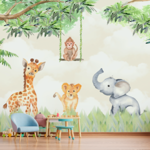 Papel de Parede Animais na Selva - Decore o Quarto com Aventura e Diversão