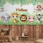 Painel Safari com Bichinhos Fofos