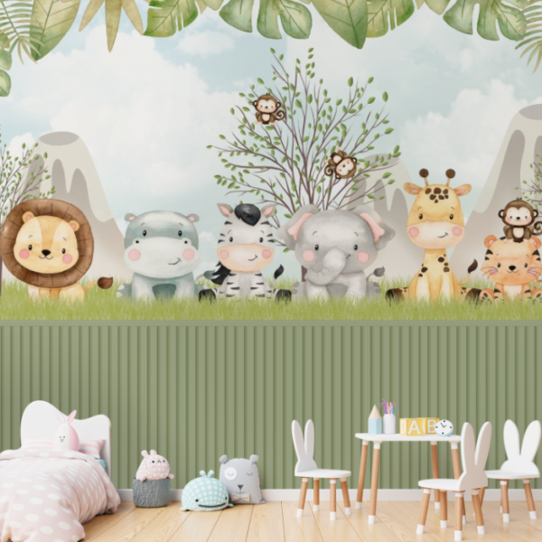 Papel de Parede Safari - Crie um Ambiente Divertido e Alegre para seu Filho!
