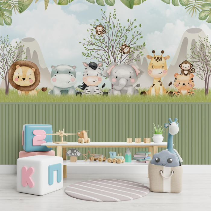 Papel de Parede Safari - Crie um Ambiente Divertido e Alegre para seu Filho!