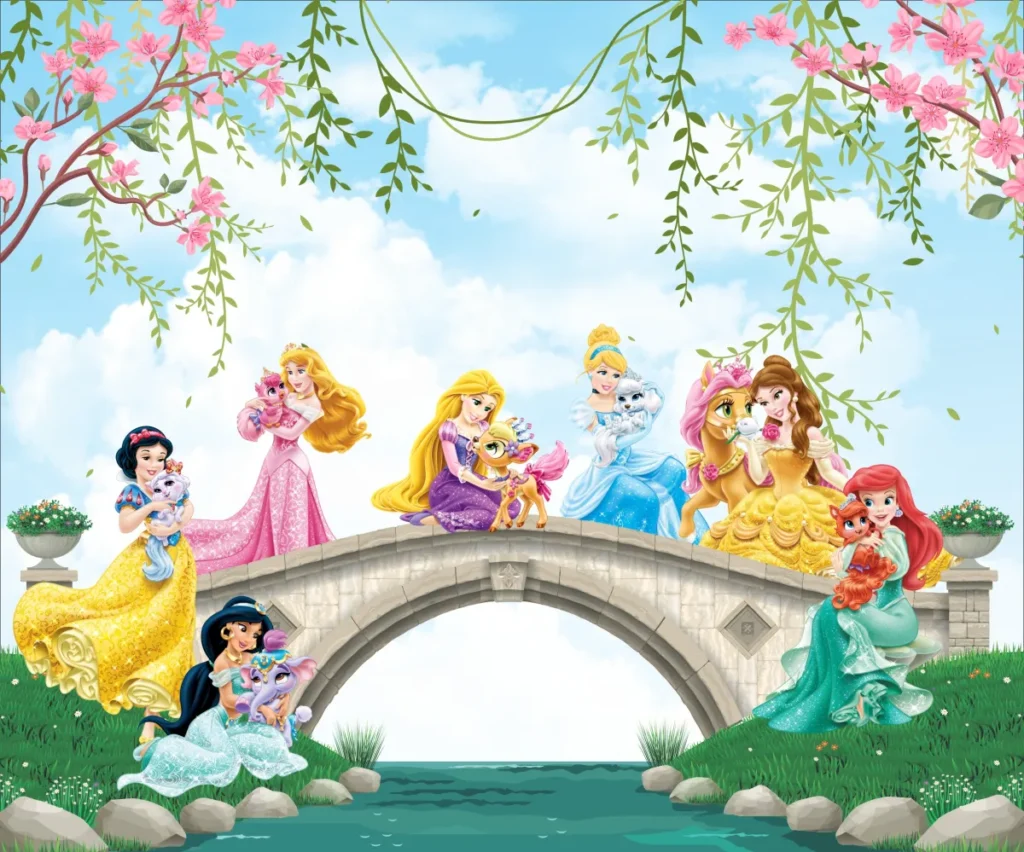 Painel Princesas Disney com Bichinhos