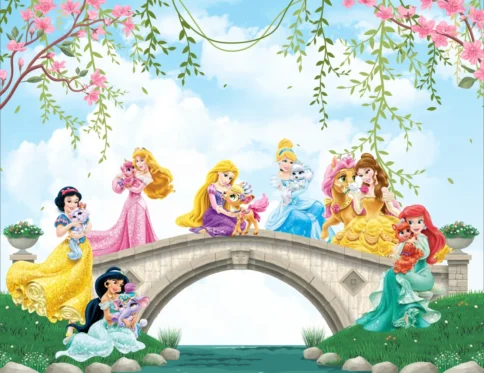 Painel Princesas Disney com Bichinhos