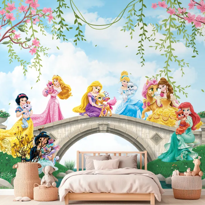 Painel Princesas Disney com Bichinhos