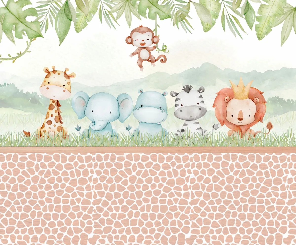 Papel de Parede Infantil Safari das Pedras