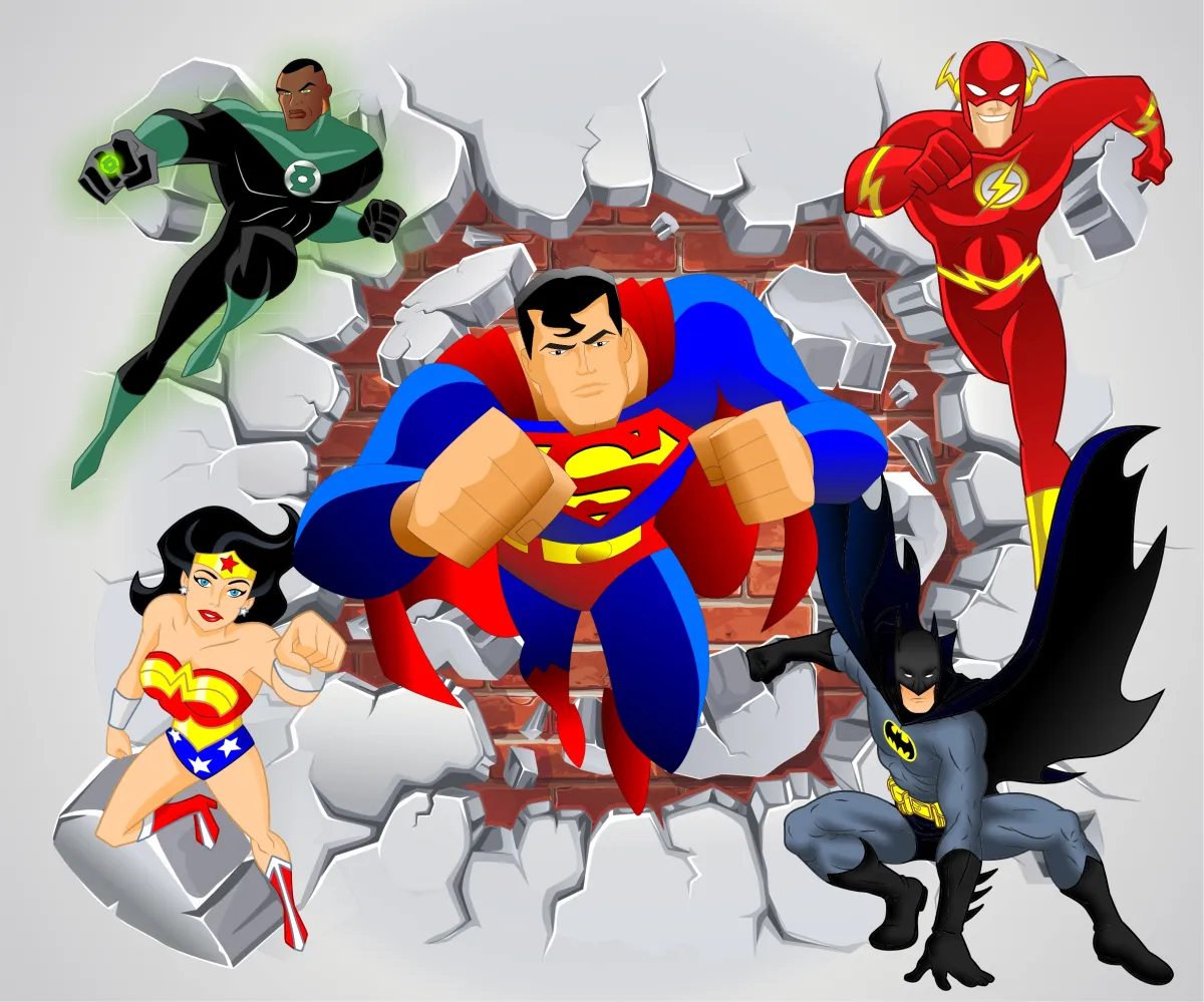 Papel de Parede Liga da Justiça Quebrando a Parede
